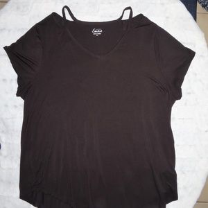 SIMPLY EMMA PLUS SIZE 3X TOP - BLACK